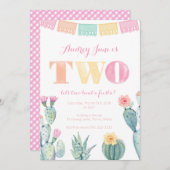 女の子のための第2の誕生日 – フィエスタをタコしよう！ 招待状 (正面/裏面)