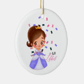 女の子のための紫のプリンセスギフトと名付けられたリリベット セラミックオーナメント (右)