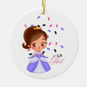 女の子のための紫のプリンセスギフトと名付けられたリリベット セラミックオーナメント (正面)