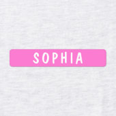 女の子のための紫色のピンクの防水ラベル | 名前のクロス ラベル (デザイン1)