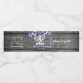 女の子のための紫色の象の水瓶ラベル ペットボトルラベル (シングルラベル)