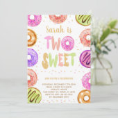 女の子のための編集可能な2番目の誕生日パーティー招待状 招待状 (スタンド正面)