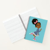 女の子のための茶色のキャラクター付きスパイラルノート ノートブック (内部)