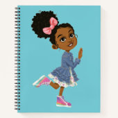 女の子のための茶色のキャラクター付きスパイラルノート ノートブック (正面)