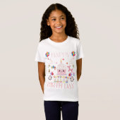 女の子のための誕生日お祝いデザインTシャツ Tシャツ (正面フル)