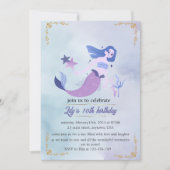 女の子のための誕生日の招待 (正面)