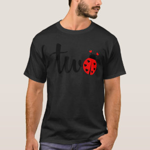 女の子のための誕生日の2つ1番目の誕生日ラディバグ Tシャツ