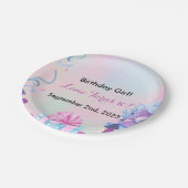 女の子のための誕生日パーティーデコール ペーパープレート (アングル)