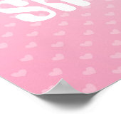 女の子のための象とベビーシャワー歓迎ポスター ポスター (角)