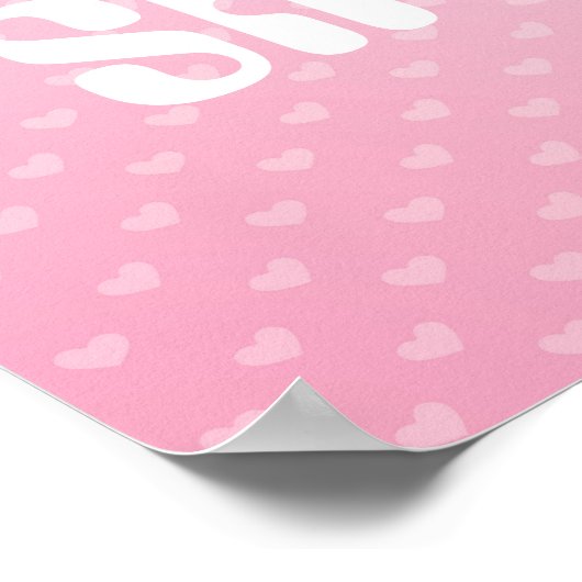 女の子のための象とベビーシャワー歓迎ポスター ポスター (角)