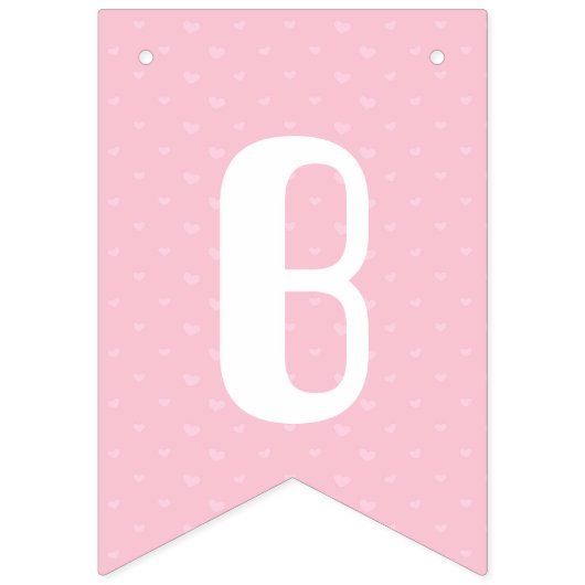 女の子のための象と赤ちゃんシャワーのバンティング旗 バンティングフラッグ (第2の旗)