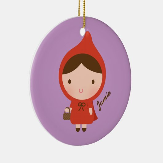 女の子のための赤ずきんのおとぎ話 セラミックオーナメント (右)