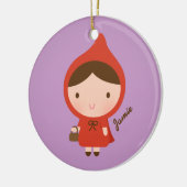 女の子のための赤ずきんのおとぎ話 セラミックオーナメント (左)