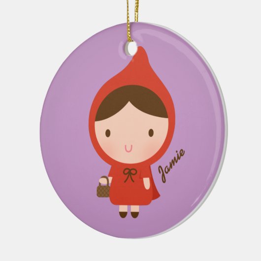 女の子のための赤ずきんのおとぎ話 セラミックオーナメント (左)
