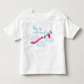 女の子のための飛行機の誕生日のTシャツ トドラーTシャツ (正面)