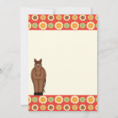 女の子のための馬と花の誕生日招待状 招待状 (裏面)