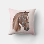 女の子のための馬の馬のパーソナライズされた贈り物 クッション (裏面)
