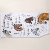 女の子のための馬の馬のパーソナライズされた贈り物 ビーチタオル (正面)