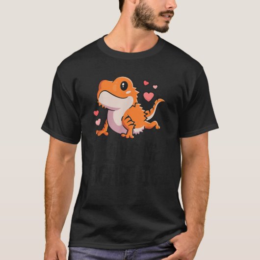 女の子のための髭ドラゴン私は私の髭Gが大好き Tシャツ (正面)
