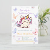 女の子のための魔法のピンクユニコーン誕生日カード シーズンカード (スタンド正面)