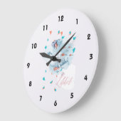 女の子のための魔法のホエールギフトというリリベット ラージ壁時計 (傾斜)