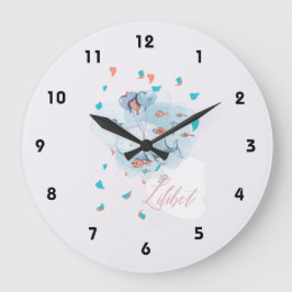 女の子のための魔法のホエールギフトというリリベット ラージ壁時計