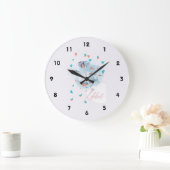 女の子のための魔法のホエールギフトというリリベット ラージ壁時計 (ホーム)