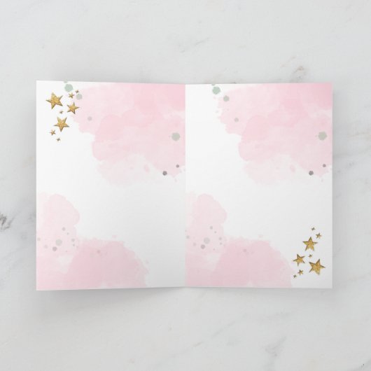 女の子のための魔法のユニコーン誕生日カード カード (内部)