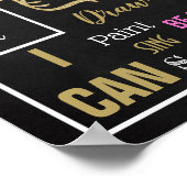 女の子のための10th誕生日パーティーのマイルストーンのサイン ポスター (角)