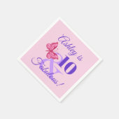 女の子のための10th誕生日パーティー スタンダードカクテルナプキン (角)