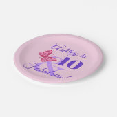 女の子のための10th誕生日パーティー ペーパープレート (アングル)