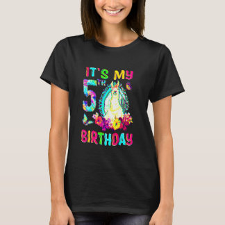 女の子のための5歳の誕生日Tシャツ Its My Birthday 可愛い Tシャツ