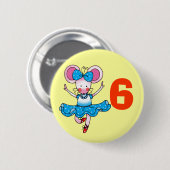 女の子のための6h誕生日プレゼント、かわいいバレリーナ 缶バッジ (正面&裏面)