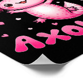 女の子のためのAxolotlはAxolotlsを愛する女の子 ポスター (角)