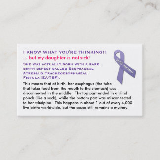 女の子のためのEA/TEFカード 名刺