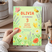 女の子のためのGroovyハッピーバースデーパーティー 招待状