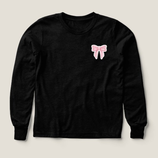 女の子のためのTシャツを弓 (デザイン正面)