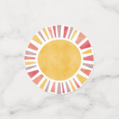 女の子ののまわりに最初の旅のサンバルーン コンフェッティ (スモール正面)