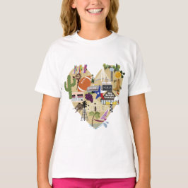女の子のひだのテキサス州のティー Tシャツ