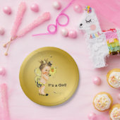 女の子のまわりにベビーシャワー ペーパープレート (パーティー)