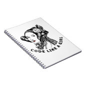 女の子のようなエイダLovelace Tシャツコード ノートブック (右側)