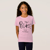 女の子のようなバイクおもしろい引用文グラフィティバイクパーツ Tシャツ (正面フル)