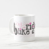 女の子のような乗車 コーヒーマグカップ (正面左)