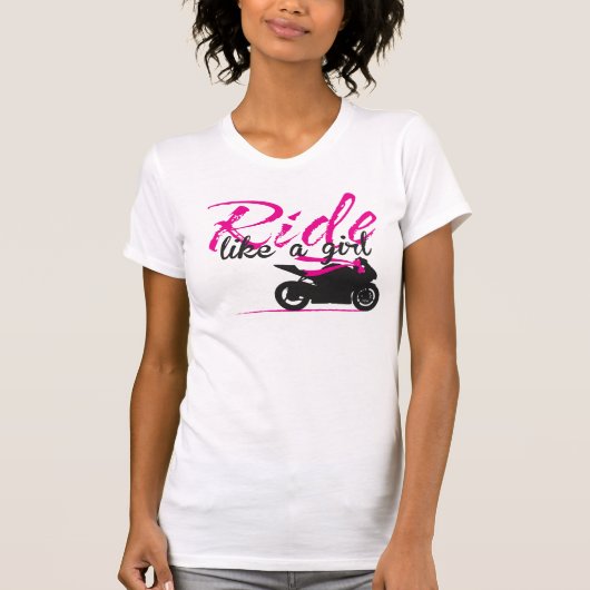 女の子のような乗車-ショッキングピンク Tシャツ (正面)