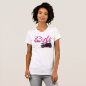 女の子のような乗車-ショッキングピンク Tシャツ (正面フル)