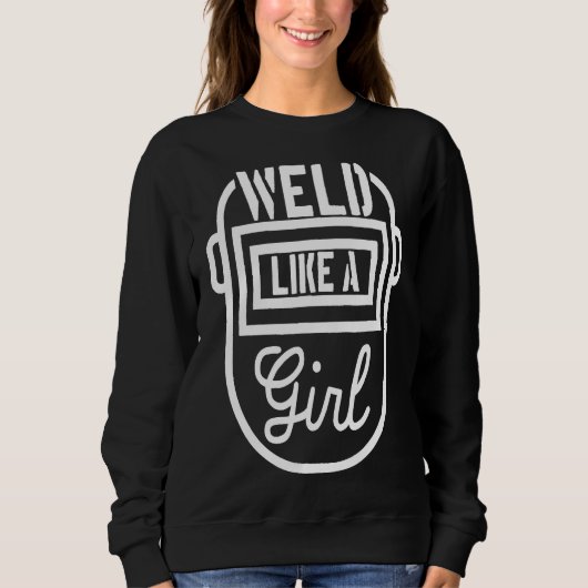 女の子のようにウェダーマスクシャツ溶接 スウェットシャツ (正面)