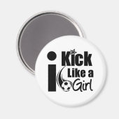 女の子のようにキックする マグネット (正面/裏面)