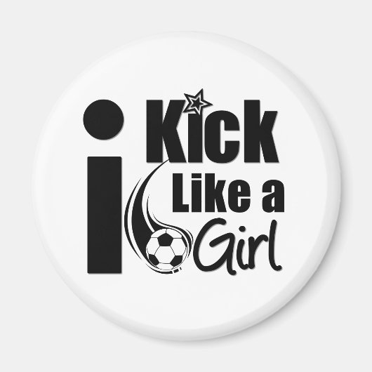 女の子のようにキックする マグネット (正面)