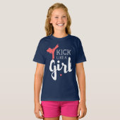 女の子のようにキックする Tシャツ (正面フル)