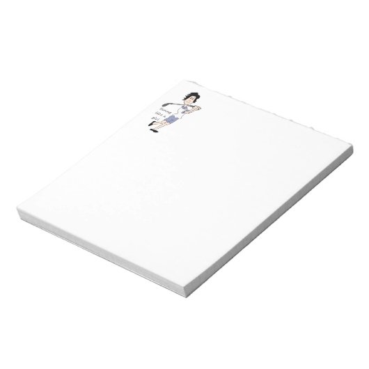 女の子のようにスイングおもしろいゴルフ引用文&漫画 ノートパッド (回転)